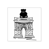 NYC Washington Square Arch Valentine's Day Bear Gummistempel (Prägung)