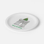 NYC Washington Square Christmas Tree New York Pappteller (Schrägansicht)