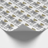 NYC Washington Square Hanukkah Menorah New York Geschenkpapier (Ecke)