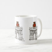 NYC Washington Square Teddy Bear Valentinins Tasse (VorderseiteRechts)