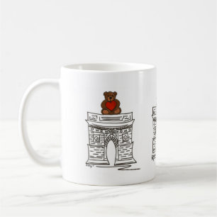 NYC Washington Square Teddy Bear Valentinins Tasse