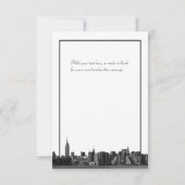 NYC Weite Skyline Geätzt BW Dunkelrot Danke (Rückseite)