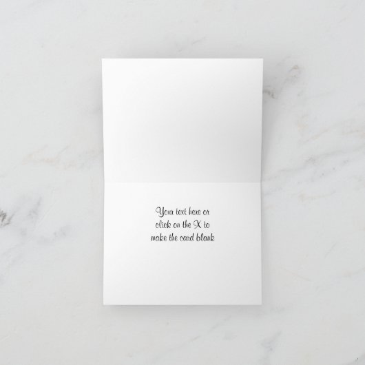 NYC Wide Skyline Etched BW Navy Blue H Vielen Dank Dankeskarte (Innenseite)