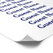 NYC Wide Skyline Etched BW Red Bow Blue Poster (Ecke)