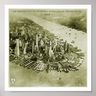 NYC, wie von Howard Roark entworfen Poster