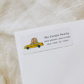 NYC Yellow Taxi Rücksendeadressen-Aufkleber