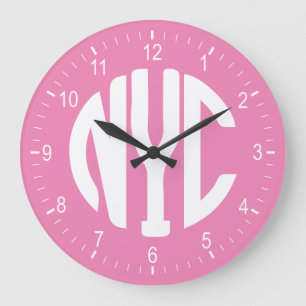 NYC-Zeichen Große Wanduhr