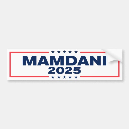NYC Zohran Mamdani for Mayor 2025 Autoaufkleber (Vorne)