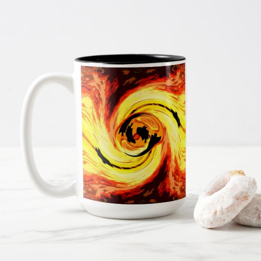 NYCHorizon Zweifarbige Tasse (Mit Donut)