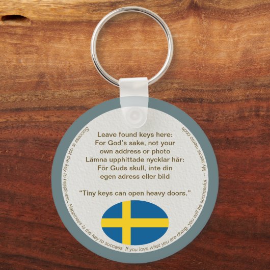 Nyckelring — Safe Schlüsselanhänger (Rückseite)