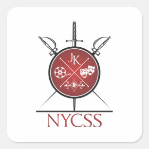 NYCSS-Logo-Aufkleber Quadratischer Aufkleber