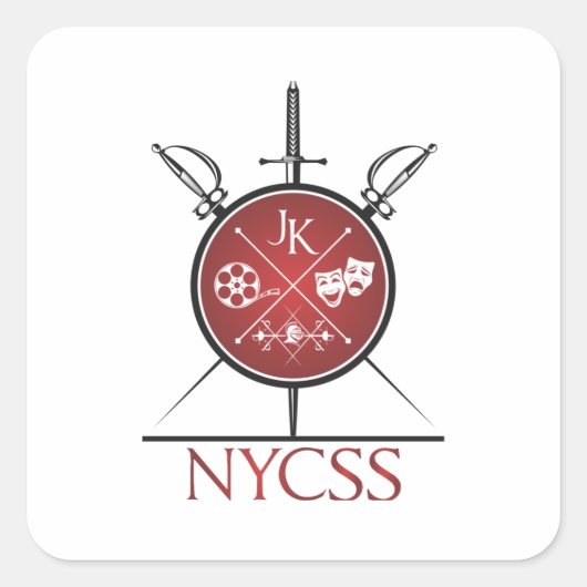 NYCSS-Logo-Aufkleber Quadratischer Aufkleber (Vorderseite)
