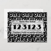 NYE 2023 123123 Wedding Save the Date Postcard Postkarte (Vorne/Hinten)