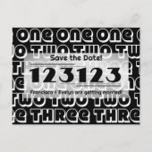 NYE 2023 123123 Wedding Save the Date Postcard Postkarte (Vorderseite)