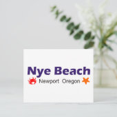 Nye Beach Newport Oregon Postkarte (Stehend Vorderseite)