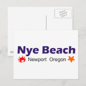 Nye Beach Newport Oregon Postkarte (Vorne/Hinten)