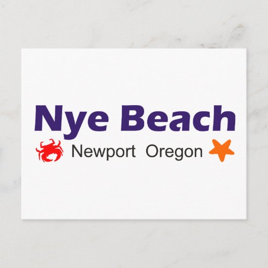 Nye Beach Newport Oregon Postkarte (Vorderseite)