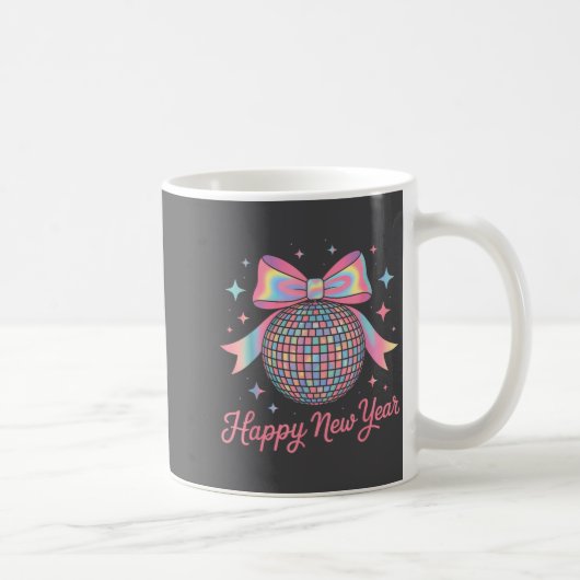 Nye Disco Ball Luxury Golden Happy New Year  Kaffeetasse (Rechts)