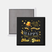 Nye Party Crew Balloon Fireworks Family Reunion Co Magnet (Vorderseite/Rückseite)