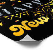 Nye Party Crew Balloon Fireworks Family Reunion Co Poster (Ecke)