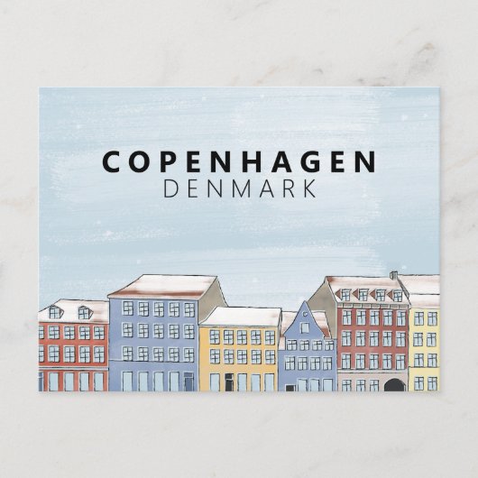 NyhavCopenhagen Denmark Scandinavia Modern Postkarte (Vorderseite)