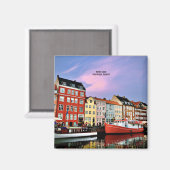Nyhavn Canal, Copenhagen, Denmark Magnet (Vorderseite/Rückseite)