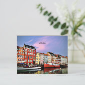 Nyhavn Canal, Kopenhagen, Dänemark Postkarte (Stehend Vorderseite)
