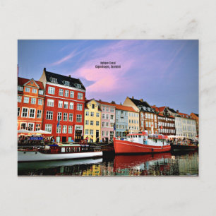 Nyhavn Canal, Kopenhagen, Dänemark Postkarte