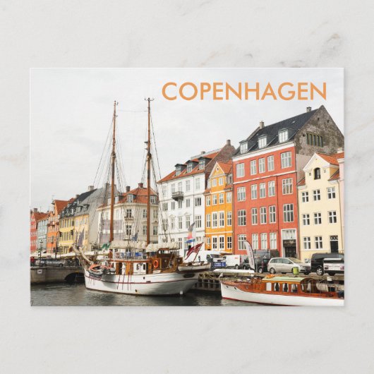Nyhavn, Copenhagen Travel Postcard Postkarte (Vorderseite)