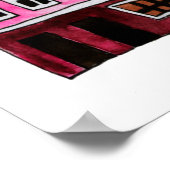 NYHAVN Copenhagen Watercolor Art Travel Poster (Ecke)