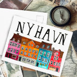 NYHAVN Copenhagen Watercolor Art Travel Postkarte<br><div class="desc">Anpassbare Karte,  Fügen Sie Ihren eigenen Text auf der Rückseite oder vor der Karte hinzu. Karo meinen Shop für mehr Designs oder lass mir wissen,  ob Sie etwas Angewohntes wollen.</div>