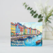 Nyhavn Dänemark Postkarte (Stehend Vorderseite)