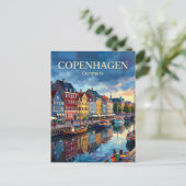 Nyhavn Dänemark Postkarte (Stehend Vorderseite)
