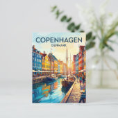 Nyhavn Dänemark Postkarte (Stehend Vorderseite)