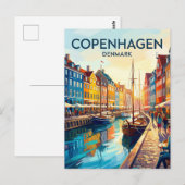 Nyhavn Dänemark Postkarte (Vorne/Hinten)