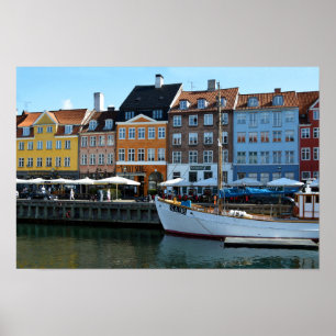 Nyhavn Hafen, Kopenhagen, Dänemark Poster