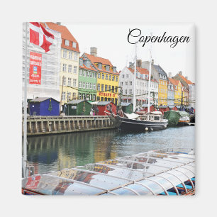 Nyhavn Kanal in Kopenhagen, Danmark Magnet