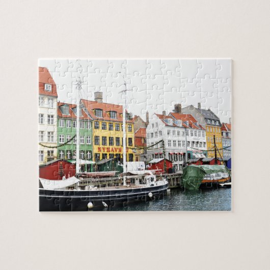 Nyhavn Kanal in Kopenhagen, Danmark Puzzle (Horizontal)