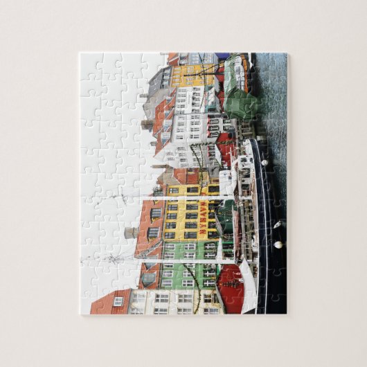 Nyhavn Kanal in Kopenhagen, Danmark Puzzle (Vertikal)