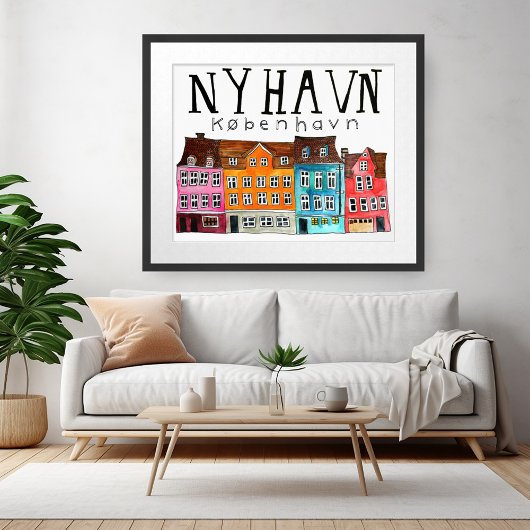 NYHAVN Kobenhavn Kunst, Dichtung und Musik Poster