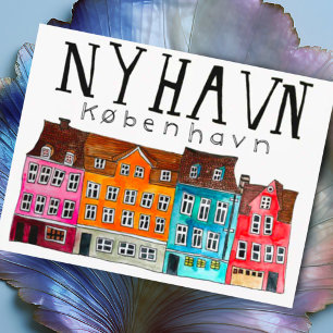 NYHAVN Kobenhavn Kunst, Dichtung und Musik Postkarte