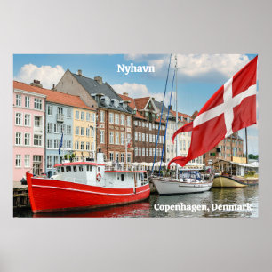 Nyhavn Kopenhagen Dänemark Poster