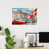 Nyhavn Kopenhagen Dänemark Poster (Heimbüro)