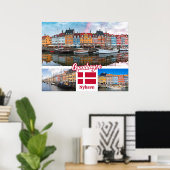 Nyhavn Kopenhagen Dänemark Poster (Heimbüro)