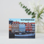 Nyhavn Kopenhagen Dänemark Postkarte (Stehend Vorderseite)