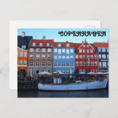 Nyhavn Kopenhagen Dänemark Postkarte (Vorne/Hinten)