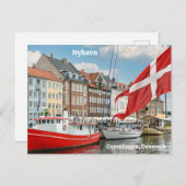 Nyhavn Kopenhagen Dänemark Postkarte (Vorne/Hinten)