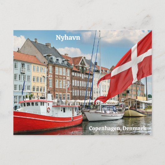 Nyhavn Kopenhagen Dänemark Postkarte (Vorderseite)