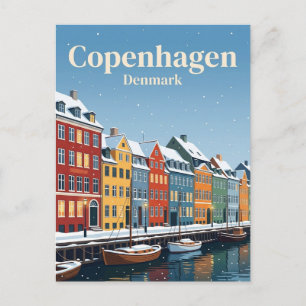 Nyhavn, Kopenhagen, Dänemark Postkarte