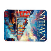Nyhavn-Wasserfront Dänemark Magnet (Horizontal)